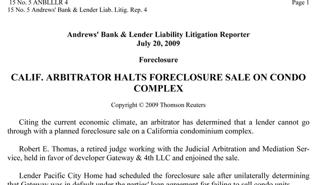 Miller Barondess Saves Real Estate Developer’s Equity