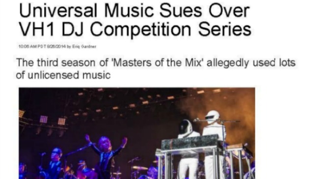 Universal Music Sues Over VH1 DJ Competition Series